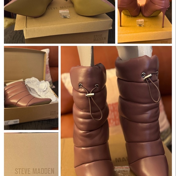 Steve Madden “CLOAK” Quilted High Heel Booties – Rose – Size 11 – New in Box - Picture 2 of 5